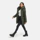 Marikoo Delilah Damen Herbst Winter Steppjacke DarkOlive-Größe XS - Gr. 34