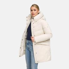 Marikoo Delilah Damen Herbst Winter Steppjacke Cream-Größe XL - Gr. 42
