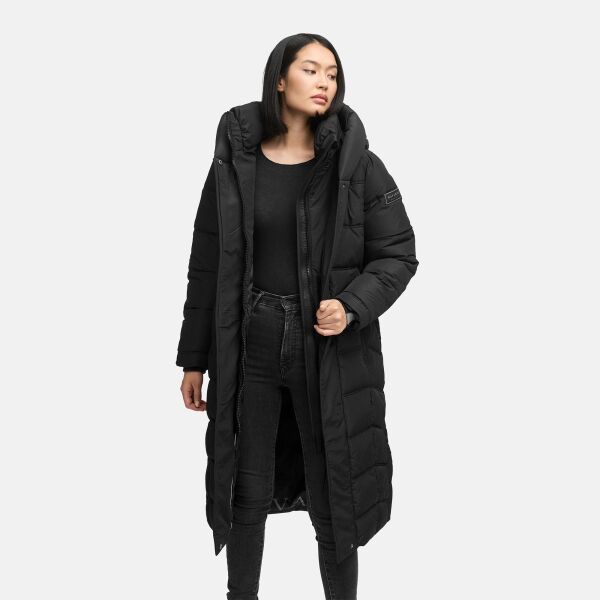 Navahoo Engelsfeder Damen Winter Parka Steppmantel Schwarz Größe XS - Gr.34