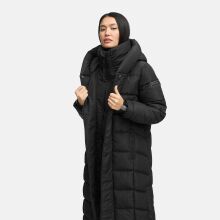 Navahoo Engelsfeder Damen Winter Parka Steppmantel Schwarz Größe XS - Gr.34