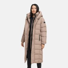 Navahoo Engelsfeder Damen Winter Parka Steppmantel TaupeGrey Größe XS - Gr.34