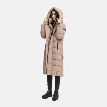 Navahoo Engelsfeder Damen Winter Parka Steppmantel TaupeGrey Größe XS - Gr.34