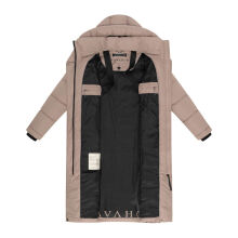 Navahoo Engelsfeder Damen Winter Parka Steppmantel TaupeGrey Größe XS - Gr.34