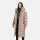 Navahoo Engelsfeder Damen Winter Parka Steppmantel TaupeGrey Größe XS - Gr.34