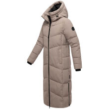 Marikoo Firella Damen Winter Steppmantel Winterjacke Parka TaupeGrey-Größe L - Gr. 40
