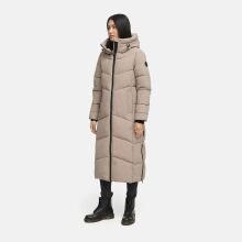 Marikoo Firella Damen Winter Steppmantel Winterjacke Parka TaupeGrey-Größe 3XL - Gr. 46
