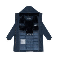 Navahoo Hageltanz Damen Winterjacke Parka Navy-Größe S - Gr. 36