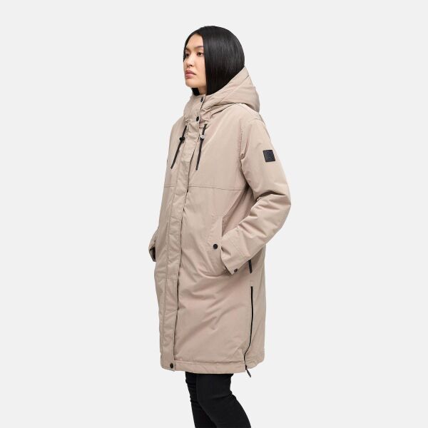Navahoo Hageltanz Damen Winterjacke Parka TaupeGrey-Größe S - Gr. 36