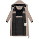 Marikoo Honiaa Damen Winter Steppmantel Parka TaupeGrey-Größe L - Gr. 40