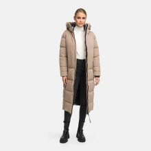 Marikoo Honiaa Damen Winter Steppmantel Parka TaupeGrey-Größe XL - Gr. 42