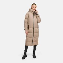 Marikoo Honiaa Damen Winter Steppmantel Parka TaupeGrey-Größe XXL - Gr. 44