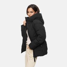 Marikoo Kuschelnasee Damen Herbst Winter Steppjacke Schwarz-Größe M - Gr. 38