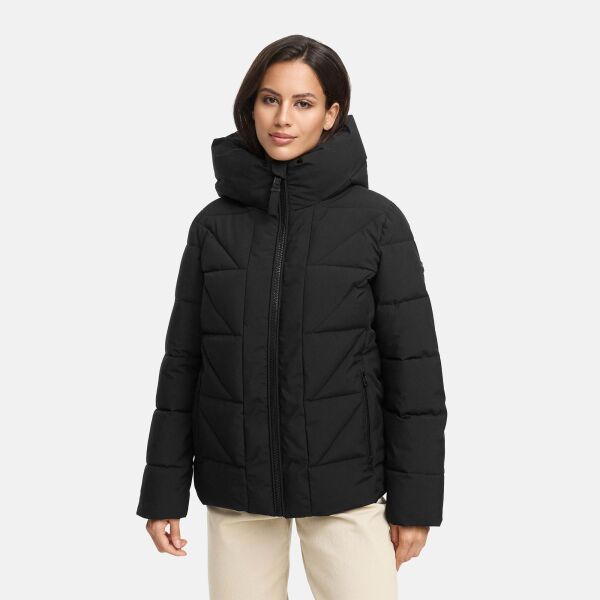 Marikoo Kuschelnasee Damen Herbst Winter Steppjacke Schwarz-Größe XXL - Gr. 44
