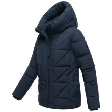Marikoo Kuschelnasee Damen Herbst Winter Steppjacke Navy-Größe M - Gr. 38