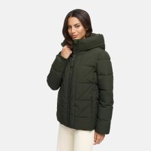 Marikoo Kuschelnasee Damen Herbst Winter Steppjacke DarkOlive-Größe S - Gr. 36