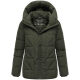 Marikoo Kuschelnasee Damen Herbst Winter Steppjacke DarkOlive-Größe S - Gr. 36