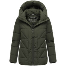Marikoo Kuschelnasee Damen Herbst Winter Steppjacke DarkOlive-Größe L - Gr. 40