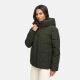 Marikoo Kuschelnasee Damen Herbst Winter Steppjacke DarkOlive-Größe L - Gr. 40