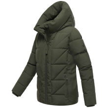 Marikoo Kuschelnasee Damen Herbst Winter Steppjacke DarkOlive-Größe XXL - Gr. 44