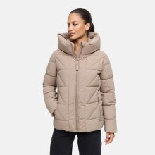 Marikoo Kuschelnasee Damen Herbst Winter Steppjacke TaupeGrey-Größe XS - Gr. 34