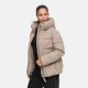 Marikoo Kuschelnasee Damen Herbst Winter Steppjacke TaupeGrey-Größe XS - Gr. 34