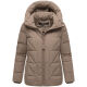 Marikoo Kuschelnasee Damen Herbst Winter Steppjacke TaupeGrey-Größe S - Gr. 36