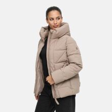 Marikoo Kuschelnasee Damen Herbst Winter Steppjacke TaupeGrey-Größe XL - Gr. 42
