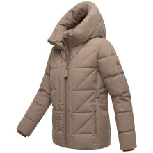 Marikoo Kuschelnasee Damen Herbst Winter Steppjacke TaupeGrey-Größe XL - Gr. 42
