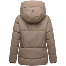 Marikoo Kuschelnasee Damen Herbst Winter Steppjacke TaupeGrey-Größe XL - Gr. 42