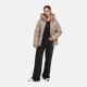 Marikoo Kuschelnasee Damen Herbst Winter Steppjacke TaupeGrey-Größe XXL - Gr. 44