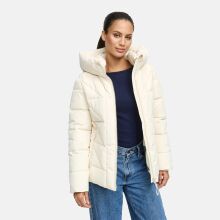 Marikoo Kuschelnasee Damen Herbst Winter Steppjacke Cream-Größe XS - Gr. 34