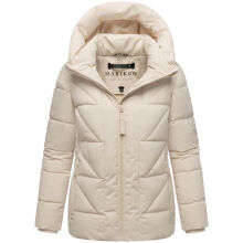 Marikoo Kuschelnasee Damen Herbst Winter Steppjacke Cream-Größe XS - Gr. 34