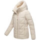 Marikoo Kuschelnasee Damen Herbst Winter Steppjacke Cream-Größe M - Gr. 38