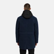 Stone Harbour Darioon Herren Mantel gefüttert in Wollmantel Optik Navy Größe S - Gr. S