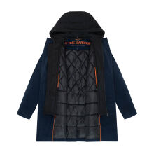 Stone Harbour Darioon Herren Mantel gefüttert in Wollmantel Optik Navy Größe S - Gr. S