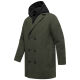 Stone Harbour Darioon Herren Mantel gefüttert in Wollmantel Optik Dark Olive Größe S - Gr. S