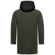 Stone Harbour Darioon Herren Mantel gefüttert in Wollmantel Optik Dark Olive Größe S - Gr. S