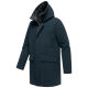 Stone Harbour Fenroos Herren Winter Mantel gefüttert in Wollmantel Optik Navy Größe S - Gr. S