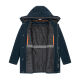 Stone Harbour Fenroos Herren Winter Mantel gefüttert in Wollmantel Optik Navy Größe S - Gr. S