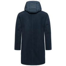 Stone Harbour Thiagoo Herren gefüttert in Wollmantel Optik Navy Größe S - Gr. S