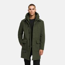 Stone Harbour Thiagoo Herren gefüttert in Wollmantel Optik Dark Olive Größe S - Gr. S