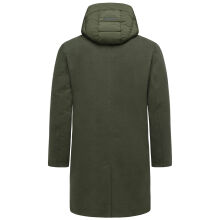 Stone Harbour Thiagoo Herren gefüttert in Wollmantel Optik Dark Olive Größe S - Gr. S