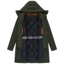 Stone Harbour Thiagoo Herren gefüttert in Wollmantel Optik Dark Olive Größe S - Gr. S