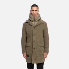 Stone Harbour Thiagoo Herren gefüttert in Wollmantel Optik Stone Brown Größe S - Gr. S