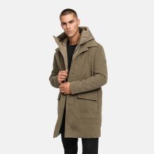 Stone Harbour Thiagoo Herren gefüttert in Wollmantel Optik Stone Brown Größe S - Gr. S