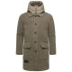 Stone Harbour Thiagoo Herren gefüttert in Wollmantel Optik Stone Brown Größe S - Gr. S