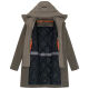 Stone Harbour Thiagoo Herren gefüttert in Wollmantel Optik Stone Brown Größe S - Gr. S