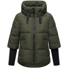 Navahoo Lotusherz Damen Herbst Winter Steppjacke DarkOlive Größe XS - Gr.34