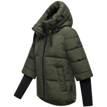 Navahoo Lotusherz Damen Herbst Winter Steppjacke DarkOlive Größe XS - Gr.34