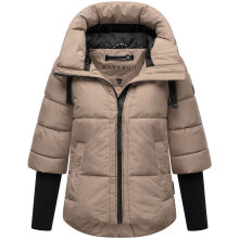 Navahoo Lotusherz Damen Herbst Winter Steppjacke TaupeGrey Größe XS - Gr.34